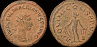 Roman abtoninianus Macrianus, usurper, billon antoninianus Apollo standing facing -