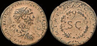 Roman AE semis Trajan AE semis legend in wreath -