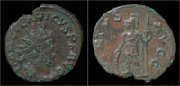 Roman antoninianus Tetricus I billon antoninianus Virtus standing left