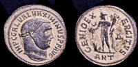 Roman follis Maximinus II Daia AE follis Genius standing left -