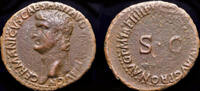 AE As died 19AD Roman Germanicus AE As legend around  S C EF