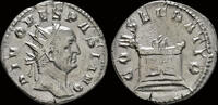 Roman antoninianus Divus Vespasian AR antoninianus lighted altar -