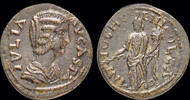 Pisidia AE22 Pisidia Antioch Julia Domna, Augusta AE22 female Genius standing left -