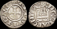 Crusader denier tournois Crusader Principality of Archaea Charles II de Anjou billon denier tournois -