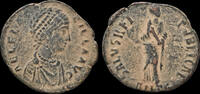 Roman AE follis Aelia Flaccilla AE follis empress standing left -