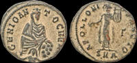 Roman AE follis Anonymous Pagan civic coinage under Maximinus II Daza AE follis -
