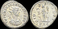 Roman antoninianus Carinus AE silvered antoninianus Fides standing front -