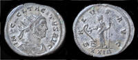 Roman antoninianus Tacitus silvered antoninianus Salus standing left -