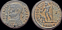 Roman follis Licinius I AE follis Jupiter standing left -