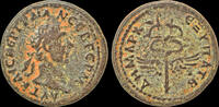 Seleucis and Pieria AE semis Syria Seleucis and Pieria Antioch Trajan AE semis winged caduceus -