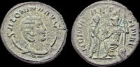 Roman antoninianus Salonina AE antoninianus Gallienus receiving Victory from Roma -