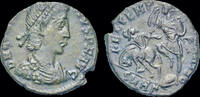 Roman maiorina Constantius II AE maiorina soldier spearing falling horseman -