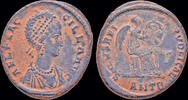 Roman AE4 Aelia Flaccilla AE2 Victory seated right -