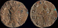 Roman antoninianus Gallienus billon antoninianus Aequitas standing left. -