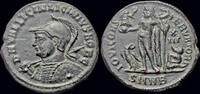 Roman follis Licinius I AE follis Jupiter standing left -
