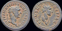 Koinon AE20 Syria Koinon Trajan AE20 bust of Tyche right -