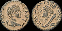 Mesopotamia AE17 Mesopotamia Edessa Elagabalus AE17 bust of Tyche left -