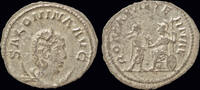 Roman antoninianus Salonina billon antoninianus Gallienus receiving Victory from Roma -