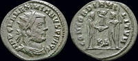 Roman radiate Maximianus Herculius AE radiate Jupiter presents Victory on globe -