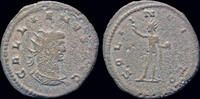 Roman antoninianus Gallienus, sole reign, AE antoninianus Sol standing left -
