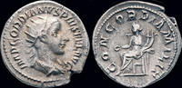 Roman AR antoninianus Gordian III AR antoninianus Concordia seated left -