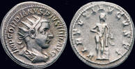Roman AR antoninianus Gordian III AR antoninianus Hercules standing right -