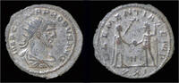 Roman antoninianus Probus silvered antoninianus emperor standing right. -