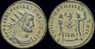 Roman radiate Diocletian AE radiate Diocletian standing right -