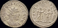 Roman antoninianus Gallienus AR antoninianus Victory facing Gallienus -