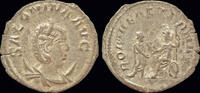 Roman antoninianus Salonina billon antoninianus Gallienus receiving Victory from Roma -