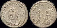 Roman antoninianus Salonina billon antoninianus Gallienus receiving Victory from Roma -