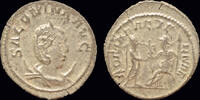 Roman antoninianus Salonina billon antoninianus Gallienus receiving Victory from Roma -
