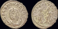 Roman antoninianus Salonina billon antoninianus Gallienus receiving Victory from Roma -