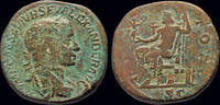 Roman sestertius Severus Alexander AE sestertius Jupiter seated left -