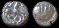 Celtic quarter stater Celtic Remi electrum quarter stater aux segments de circles -