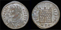 Roman AE3 Licinius I silvered AE3 campgate -