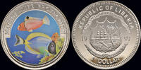 Liberia 1 dollar Liberia 1 dollar 1997- Marine-life protection -