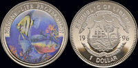 Liberia 1 dollar Liberia 1 dollar 1996- Marine-life protection -