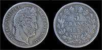 France 5 franc France Louis Philippe I 5 francs 1837W -