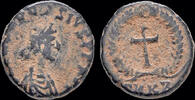 Roman AE nummus Theodosius II AE nummus cross within wreath -