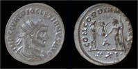 Roman antoninianus Diocletian silvered antoninianus emperor standing right. -