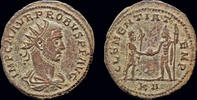 Roman antoninianus Probus AE antoninianus emperor receiving globe from Jupiter -