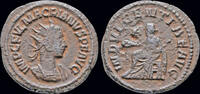 Roman antoninianus Macrianus, usurper AE antoninianus Indulgentia seated left -