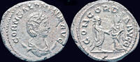 Roman antoninianus Salonina billon antoninianus Gallienus and Salonina facing each other -