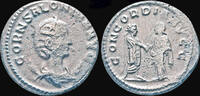 Roman antoninianus Salonina billon antoninianus Gallienus and Salonina facing each other -