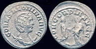 Roman antoninianus Salonina billon antoninianus Gallienus and Salonina facing each other -