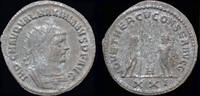 Roman antoninianus Maximian silvered antoninianus Jupiter presents Victory -
