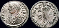 Roman silvered follis Licinius I silvered follis Jupiter standing left -