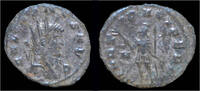 Roman antoninianus Gallienus silvered antoninianus Mars standing left -