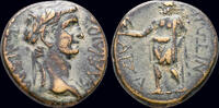 Phrygia AE19 Phrygia Aizanis Claudius AE19 Zeus standing left -